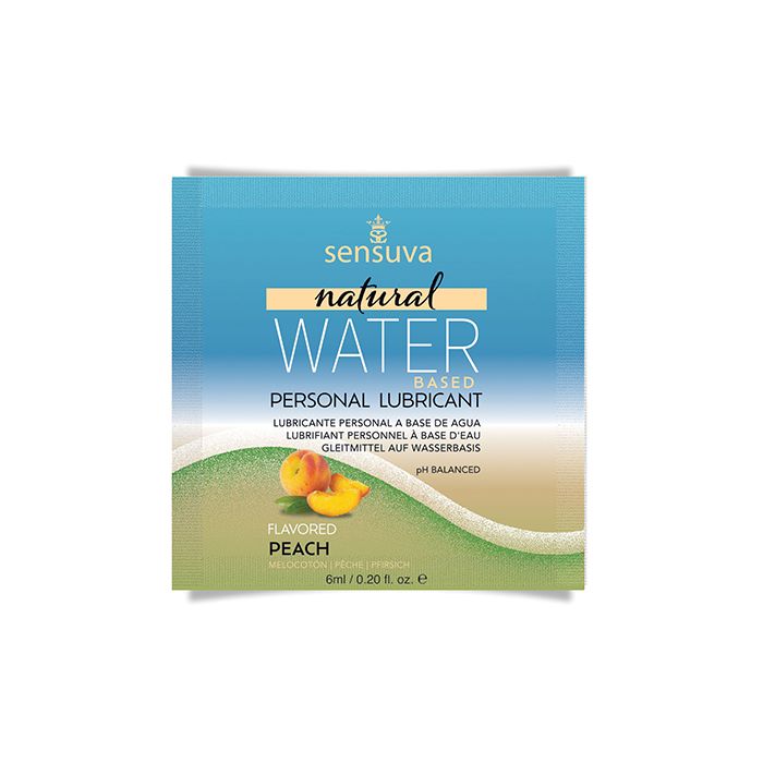 Sensuva Natural Water Based Personal Moisturizer Single Use Packet - 6 ml Peach